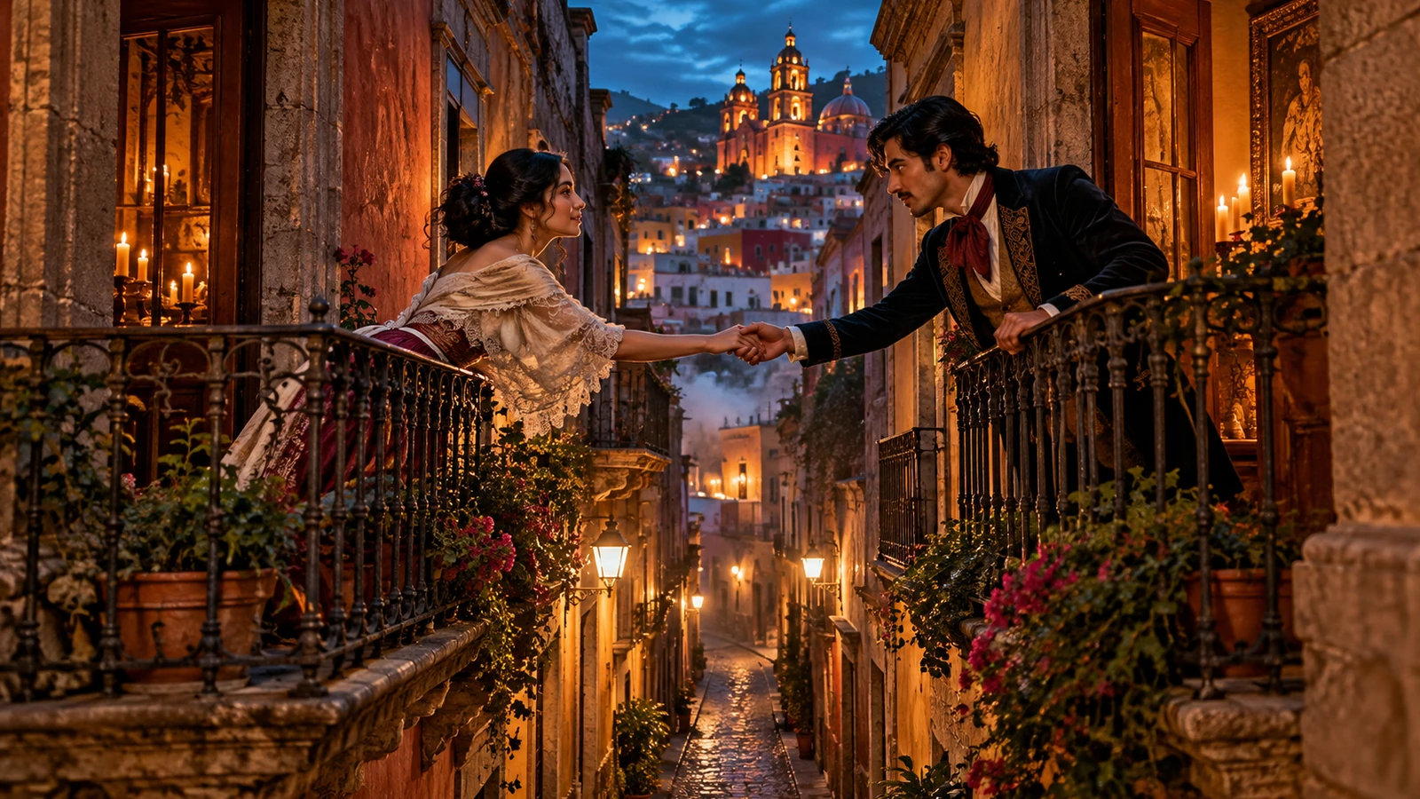 El Callejón del Beso: dos balcones y una despedida