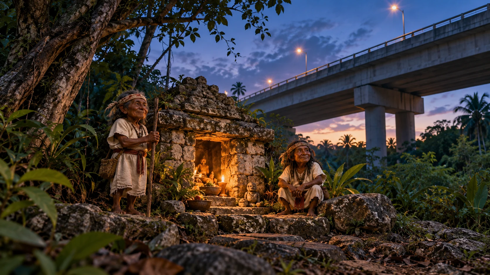 Los aluxes del puente de Cancún: la casa que permitió terminar una obra