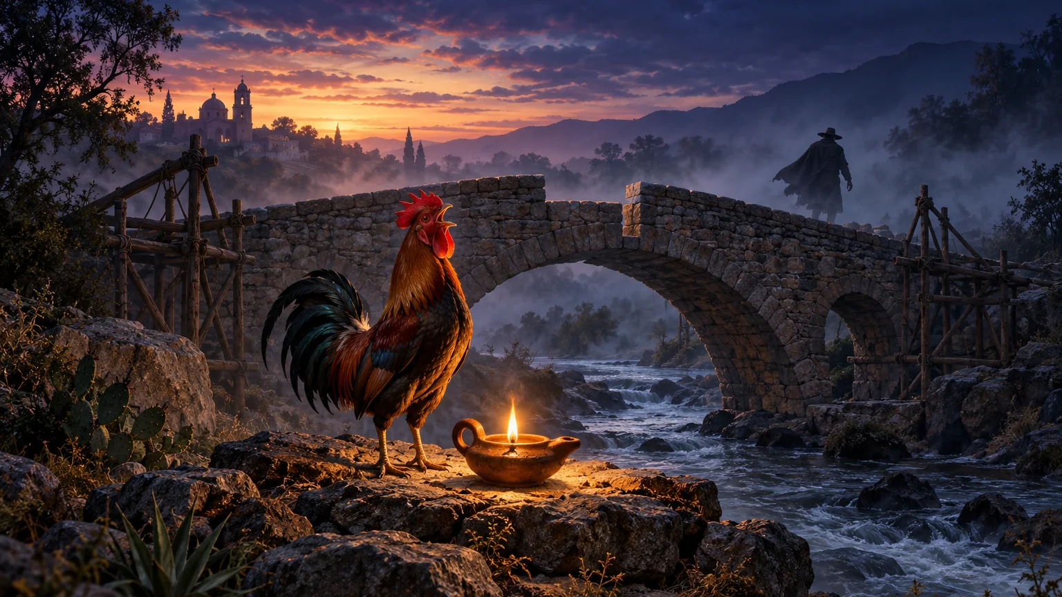 El gallo que dejó inconcluso el Puente del Diablo