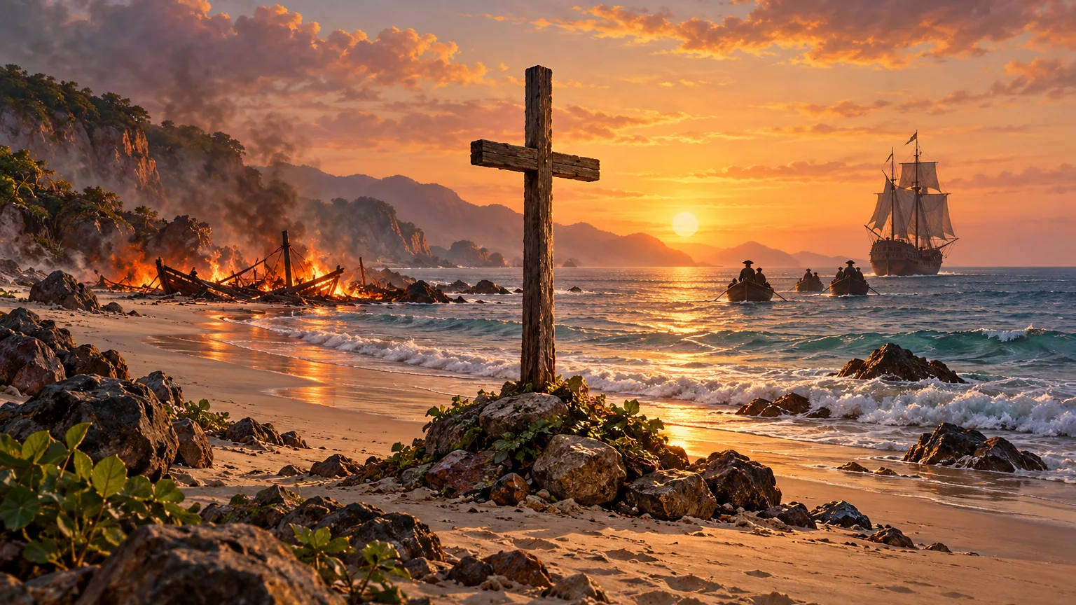 La cruz que el fuego no pudo vencer