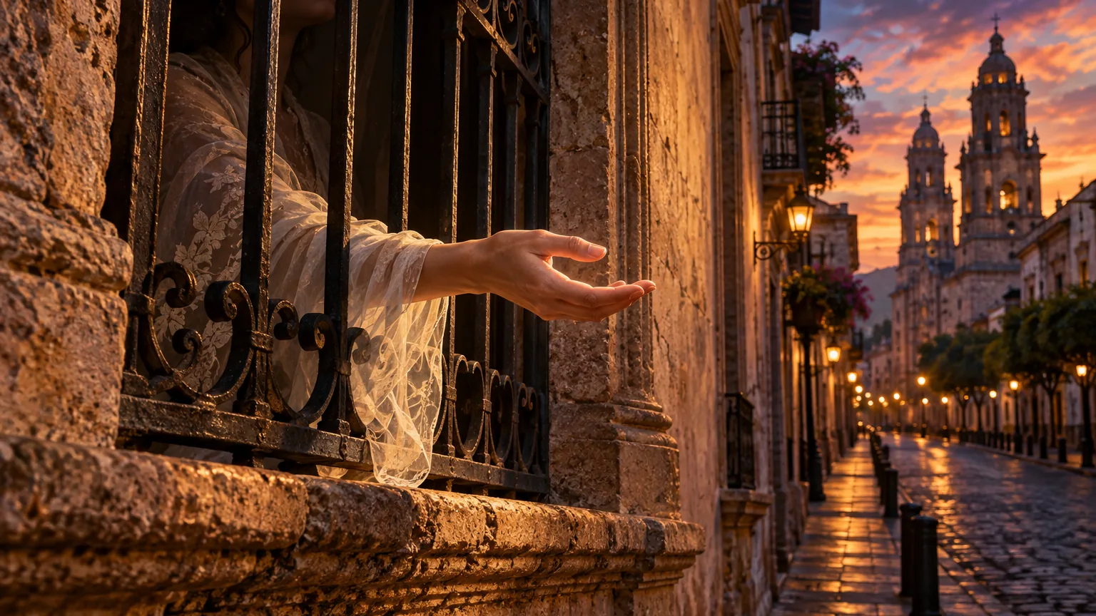La mano que espera detrás de la reja