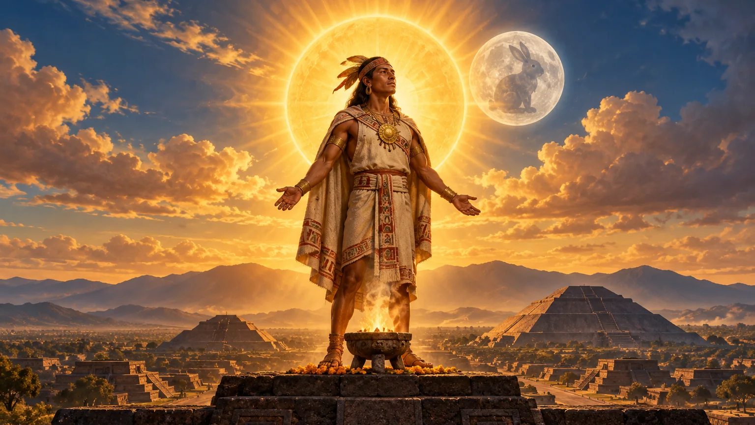 Nanahuatzin y el nacimiento del Quinto Sol