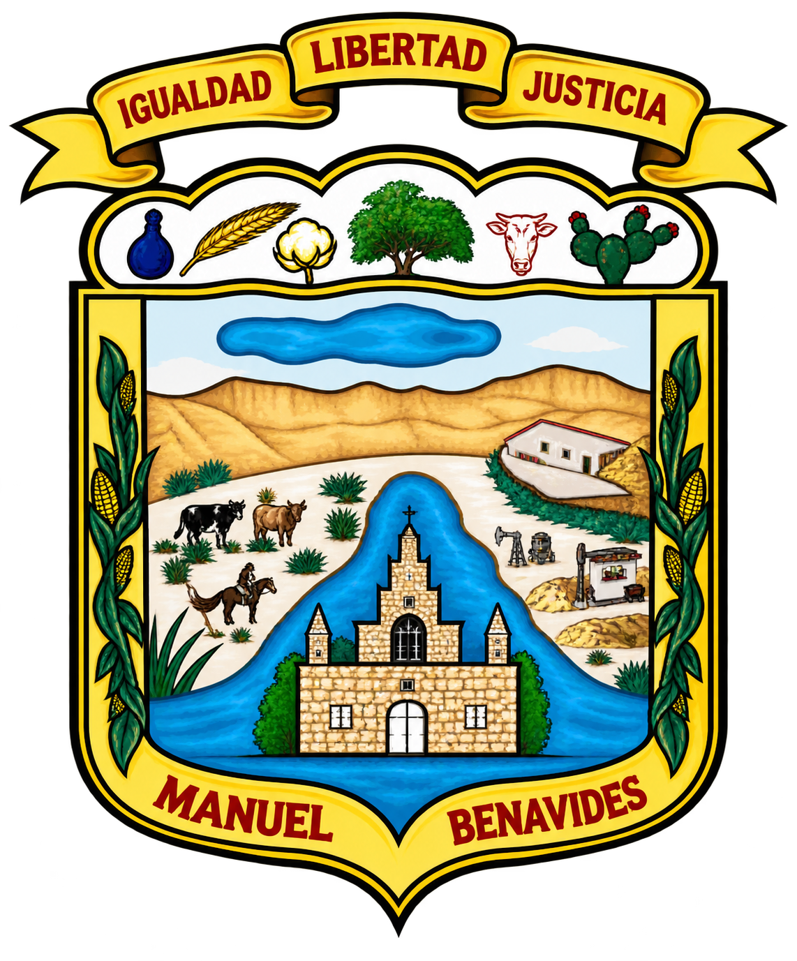 Escudo municipal de Manuel Benavides